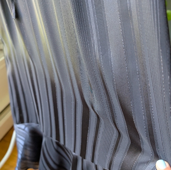 108.NWT Adyson Parker Elegant Blue Striped Dress - Picture 6 of 7